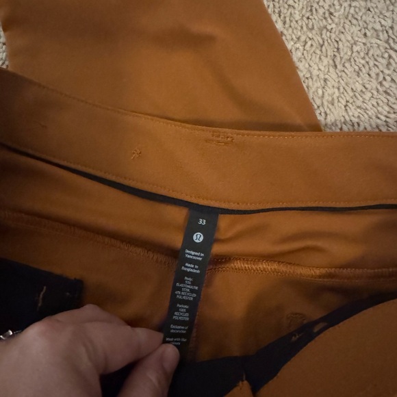 Lululemon ABC classic fit warpstreme 33x34in Butternut Brown - Picture 4 of 5